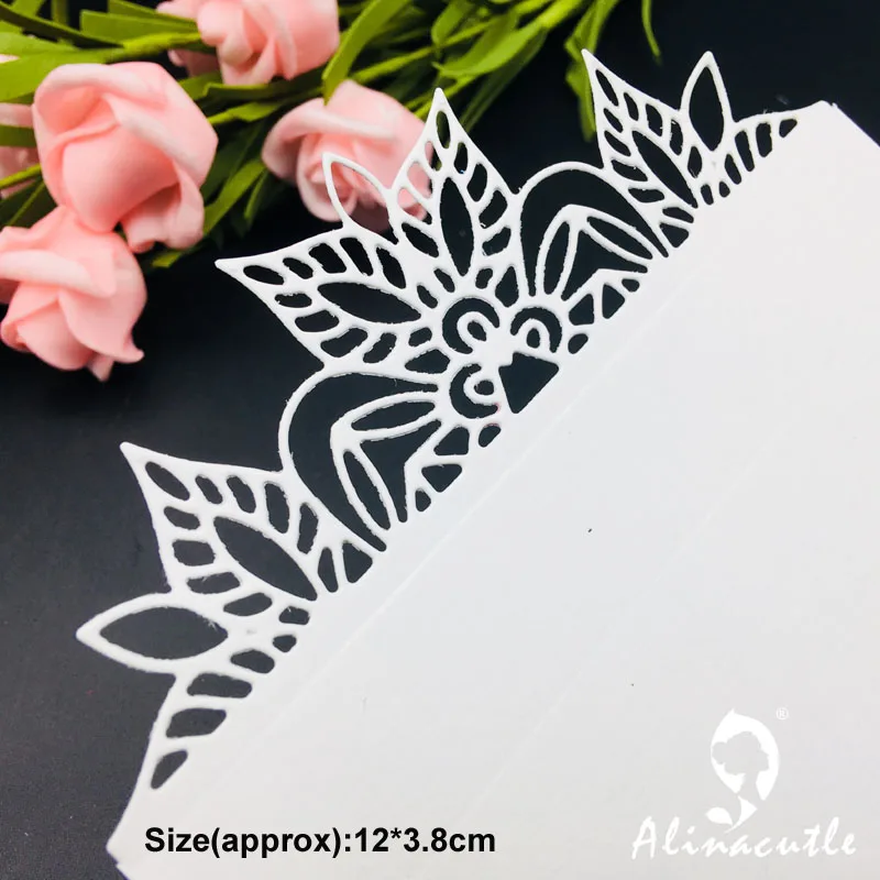 

Die cut metal cutting die leaf border Alinacraft Scrapbooking album papercraft handmade card stencil art cutter die