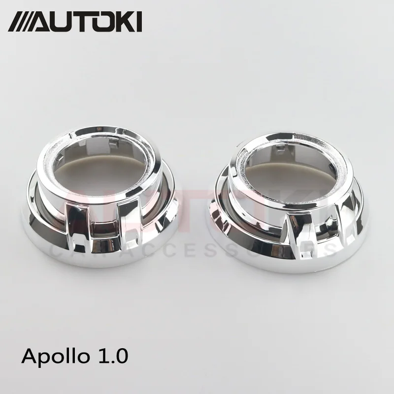 

free shipping 3 inches hid bi xenon projector lens shroud high temp resistant Silver Apollo 1.0 for car front headlight