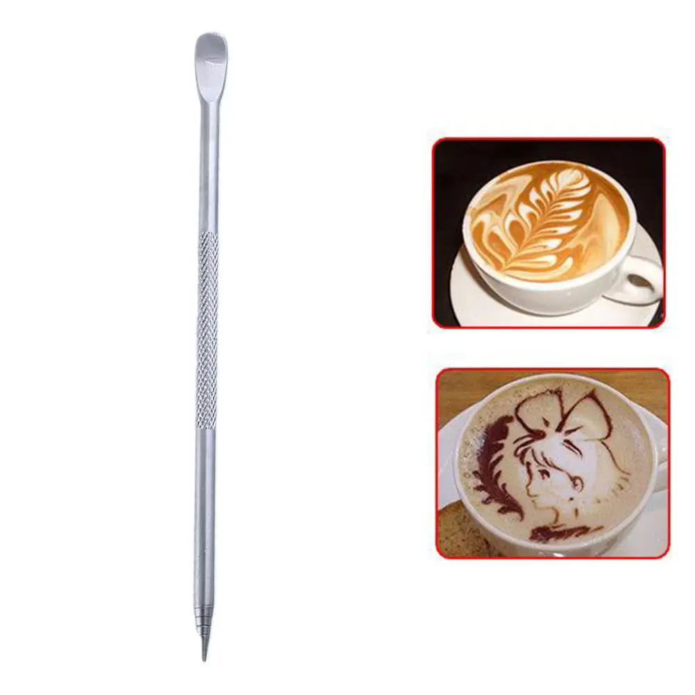 Художественные иголки из нержавеющей стали для кофе, бытовой кухонный инструмент для кафе, ручка бариста капучино латте, эспрессо, кофе, украшение, художественная ручка