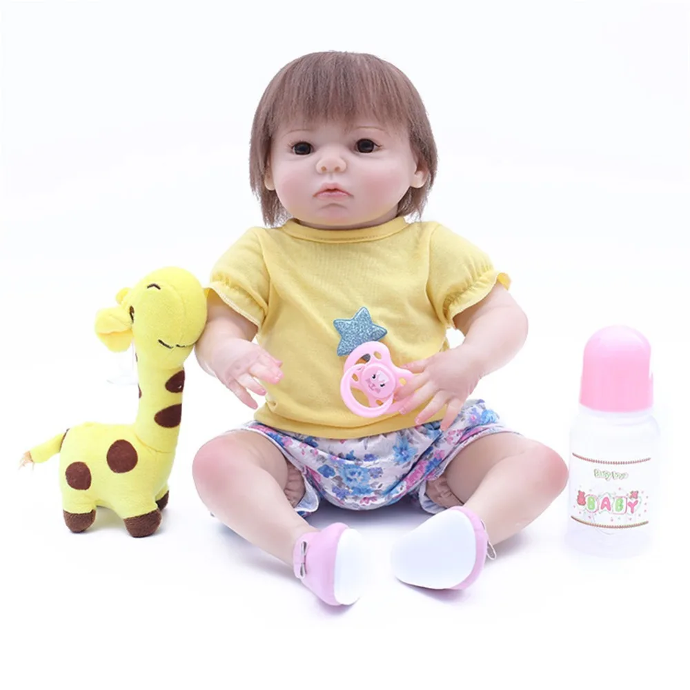 

SanyDoll 16 inch 43 cm Silicone baby reborn dolls, doll reborn Lovely beautiful clothes doll holiday gifts