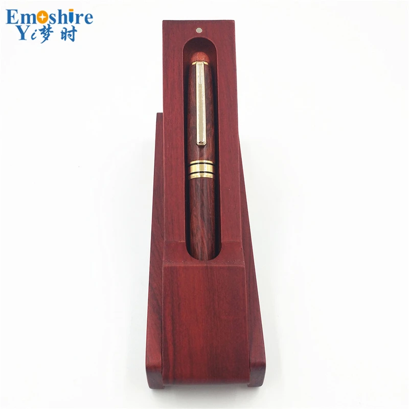 Emoshire Wooden Pen Ballpoint Pen Roller Ball Pen Gift Set with Wood Cufflinks (6)
