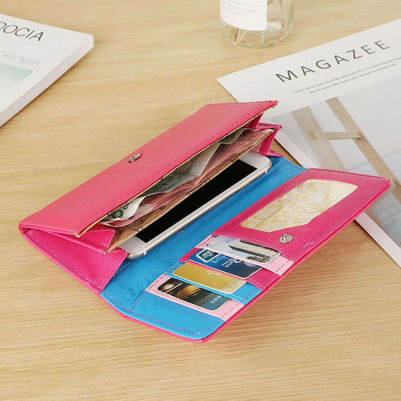 

Women Long Wallet PU Leather Letters Print Card Holder Girls Casual Purse Gift -OPK