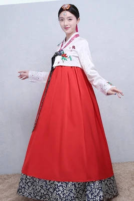 Южно-корейский национальный костюм вышитые леди дворец платье ханбок для сцены Азиатский старинном корейский ханбок платье 89 - Цвет: as picture