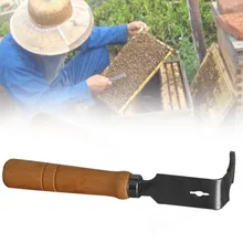 Beehive металлическая королевская доска коробка-гнездо для чистки лопата с деревянной ручкой из нержавеющей стали гнездо на основе селезенка коробка инструмент для очистки L* D