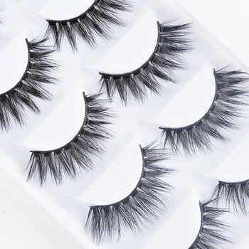 

NEW 5 pairs 100% Real Fake Mink Eyelashes 3D Natural False Eyelashes 3d Mink Lashes Soft Eyelash Extension Makeup Kit Cilios