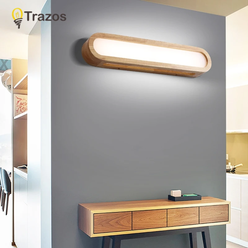

TRAZOSHome Decor 220V LED Wall Lights For Bedroom Acrylic Wall Mounted Mirror Lamp Indoor Bedside Wall Sconce Hotel Lighting