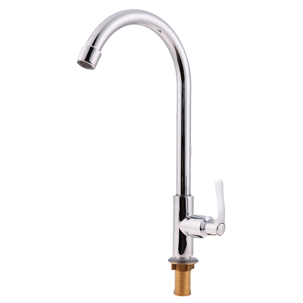 Single Handle Kitchen Faucet Single Hole 360 Rotate Copper Chrome Swivel Bathroom Kitchen Sink Faucet
