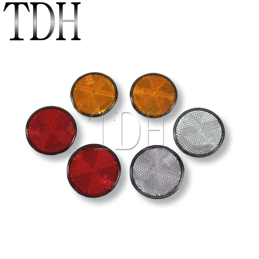

Red White Yellow Motorcycle Reflector Rectangular For most Motorcycles ATV Bikes and Dirt Bikes Car Trailers
