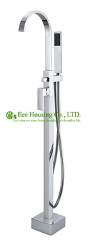 

Free Shipping brass floor-standing shower bath mixer,bathtub faucet,chrome finished,shower system,bathtub accessories
