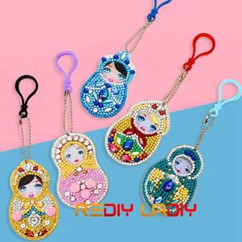 

DIY Diamond Painting Full Round Diamond Mosaic Key Chain Special Shaped Rhinestones Pixel Art Hobby & Crafts Diamond Embroidery