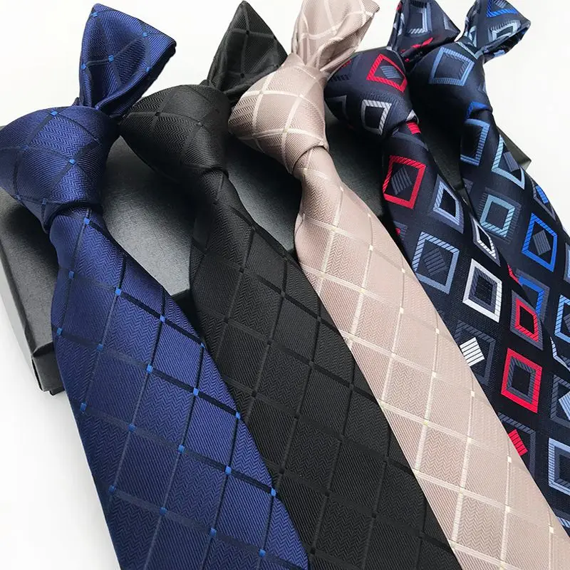 

Silk Wedding Jacquard Woven Men Classic Man's Tie Necktie Fashion Plaid Print Men's Wedding Ties 2018 New Men Accessories