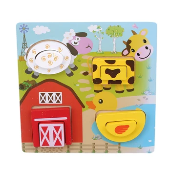 

Wooden Cute Cartoon Animal Puzzles For Children Intelligence Jigsaw Toys Children Educational Toy Gift