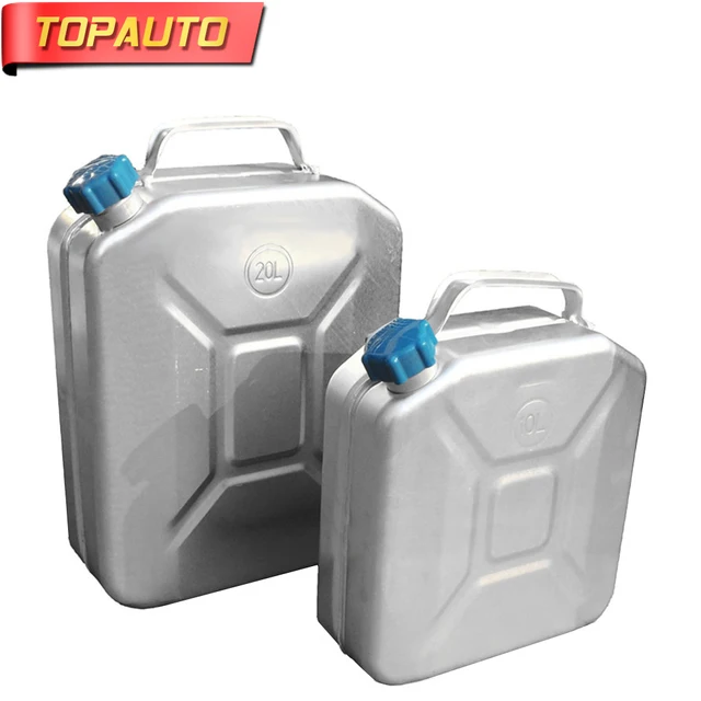 TopAuto 20L Oil Thick Aluminum Fuel Tank Gasoline Diesel Can Water Tank Storage Cell Auto