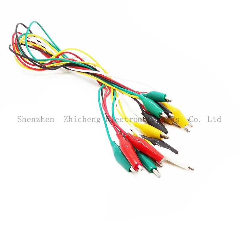 50 Stücke Jumper Draht 50 Cm Kabel Alligator Krokodilklemmen Doppelseitige ac