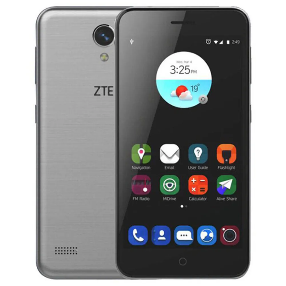 Zte лезвие A520 1 ГБ Оперативная память 8 ГБ Встроенная память MTK6737 1,25 ГГц 4 ядра экран 5,0 дюймов HD смартфон LTE с Android 6,0 4G