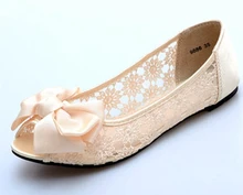 Sommer Schuhe Peep Toe Frauen Flachen Sandalen Spitze Leder Sandalen Frauen Müßiggänger Ausgeschnitten Wohnungen Atmungs Büro Party Brautschuhe