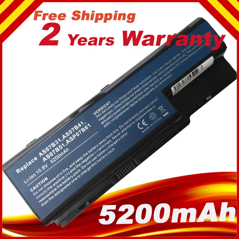 Nuovo Notebook Batteria Per Acer Aspire 5520 7520 7520G 7520Z As07B31 As07B42 5720Z Batteria