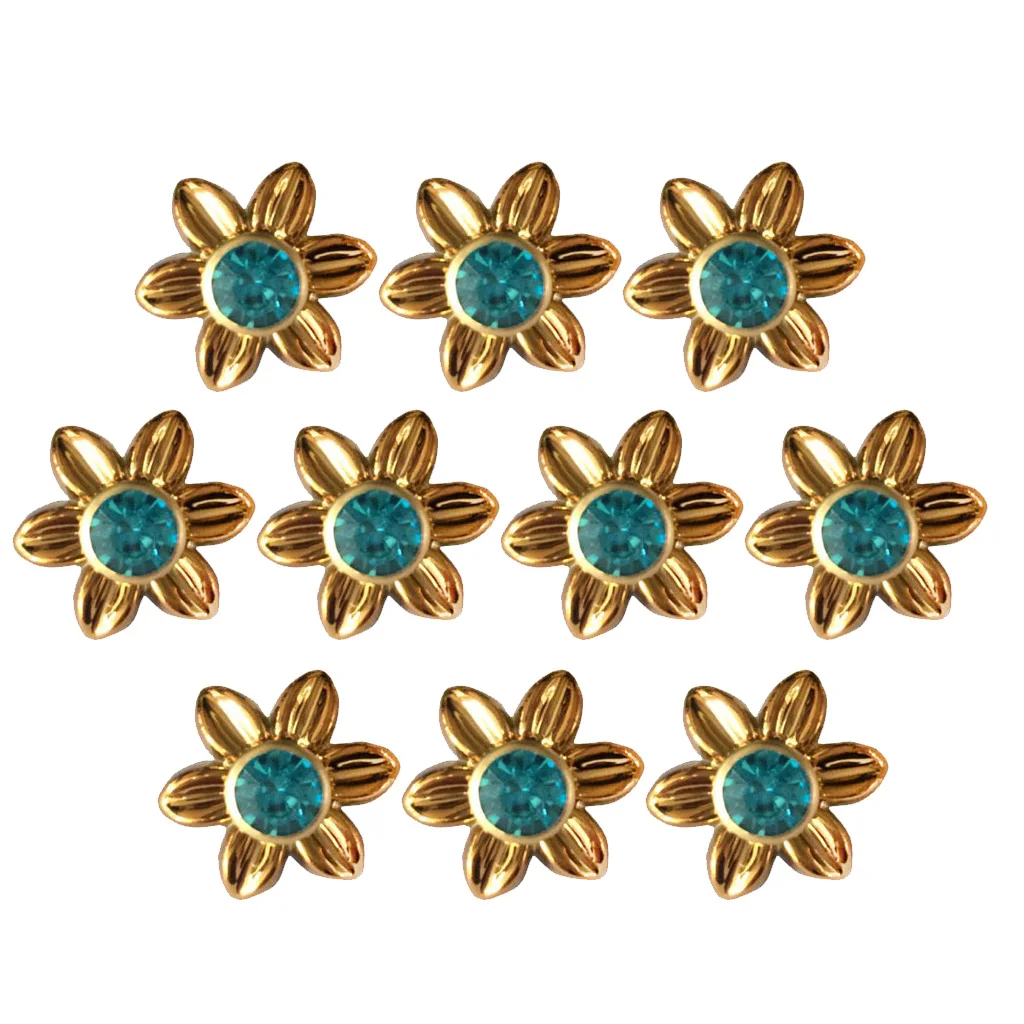 fityle 10 Pieces Plastic Flower Rivets Studs Snap Fastener For Clothes Shoes Bags Decoration 19mm