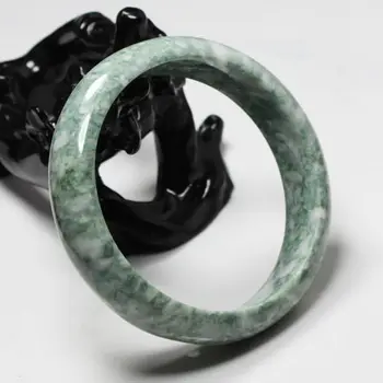 

01923 Certified Grade "A" Natural Green Jadeite Jade Gems Bangle Bracelet