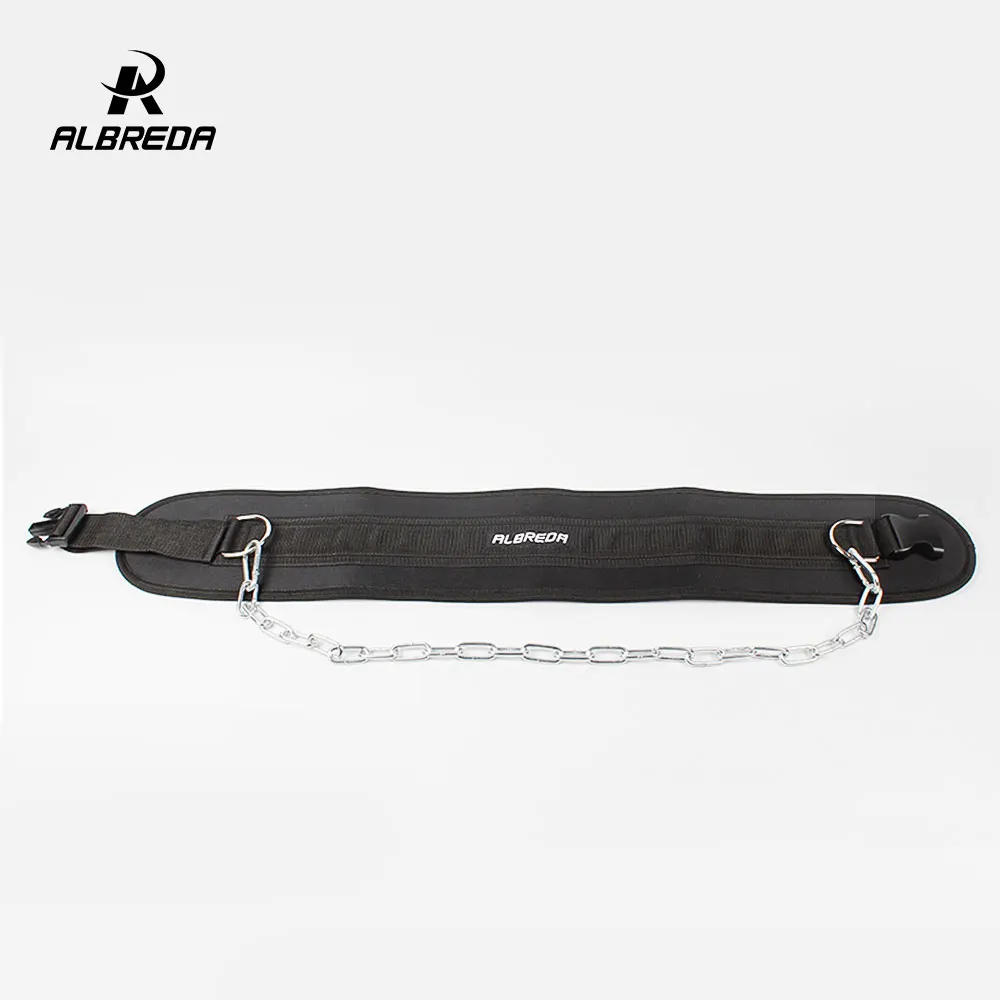  ALBREDA  Fitness Equipment Dumbbells Weight Lifting Belt Drop Shipping Dip belt Strength Pull up Lo