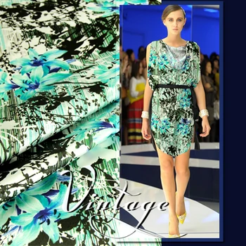 

Europe and the big silk cloth of silk printing digital printing fabric dress if lily