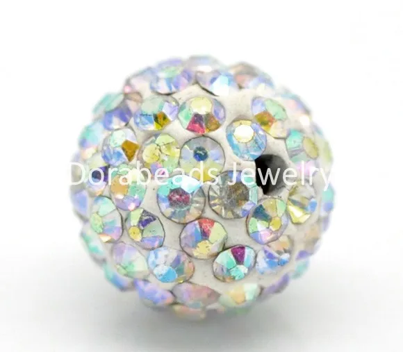 hot- 2 AB Color Dense Rhinestone Ball Beads 10mm (B15431) | Украшения и аксессуары