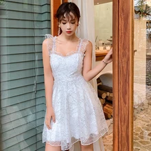 Корейский стиль белый цельный купальник для женщин девочек купальный костюм с пуш-ап юбка Купальник Одежда для пляжной вечеринки Maillot De Bain Femme