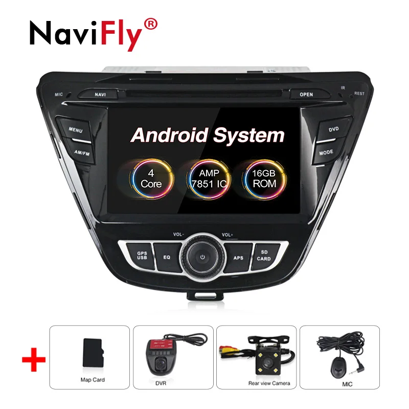 2din Android 8,1 автомобильный dvd мультимедийный плеер gps навигация для hyundai Elantra Avante радио FM wifi RDS BT SD USB - Цвет: Car dvd Camera DVR