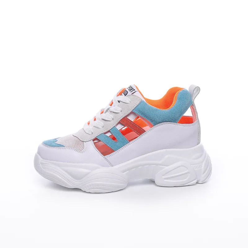 

Fashion sneakers 2019 summer new casual comfortable single shoes thick bottom color matching women's shoes increased height