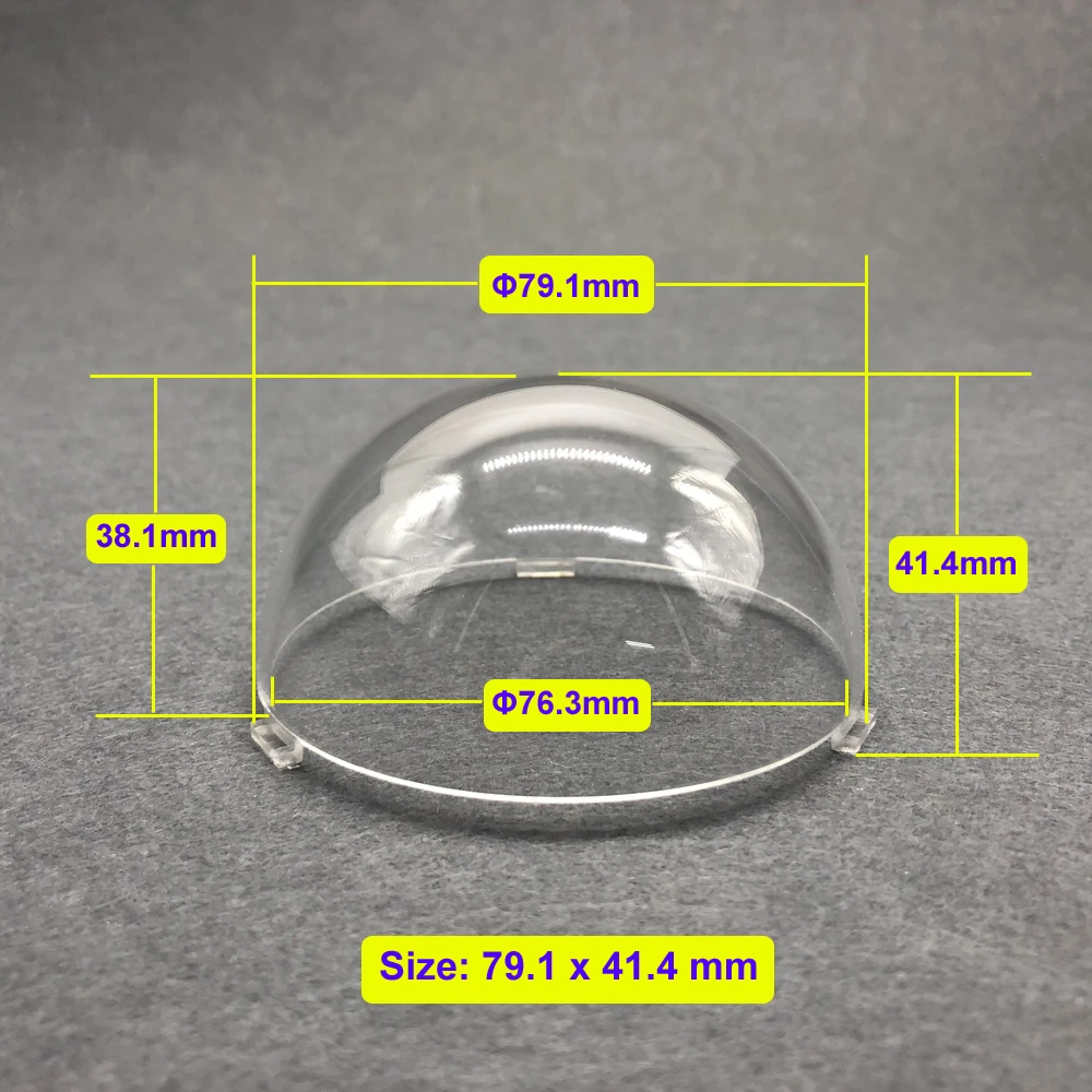 Мм 41,4x79,1 мм прозрачный пластиковый защитный чехол для камеры акриловая Крытая/наружная камера видеонаблюдения купольная крышка
