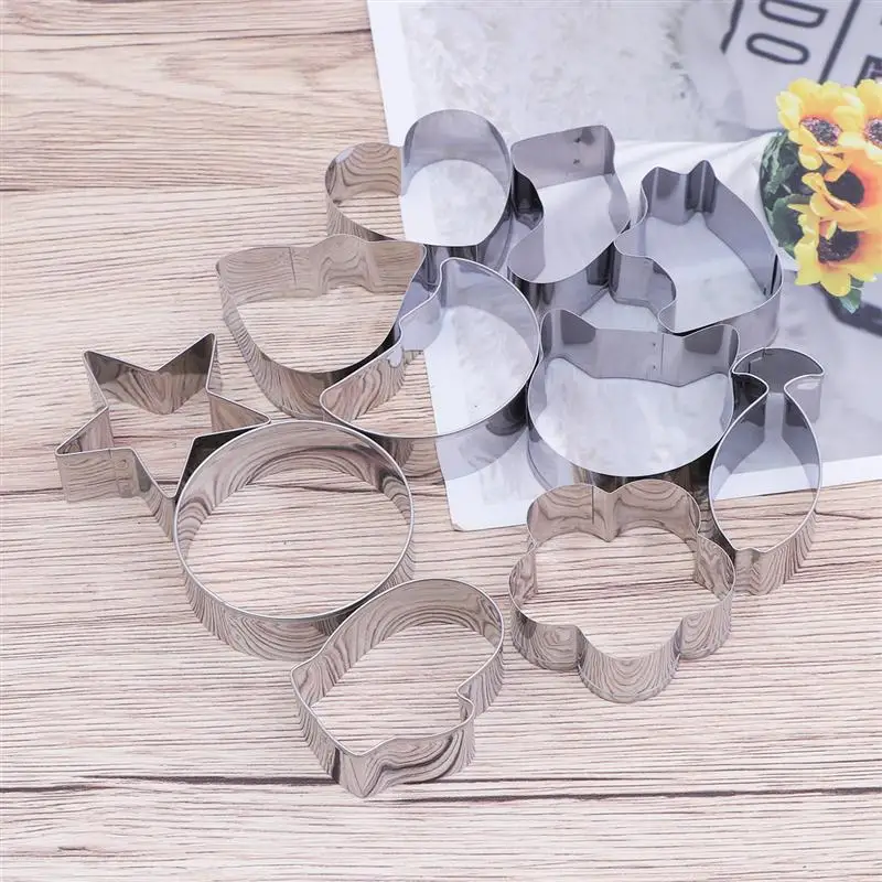 11 шт. DIY формы из нержавеющей стали овощные Фрукты ножи для тортов формы для печенья формы для выпечки печенья