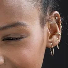 Минималистский линия адвокатского сословия, серьги со шпилькой, для Для женщин тонкая цепочка мини серьги вrincos бижутерия boucle d'oreille femme