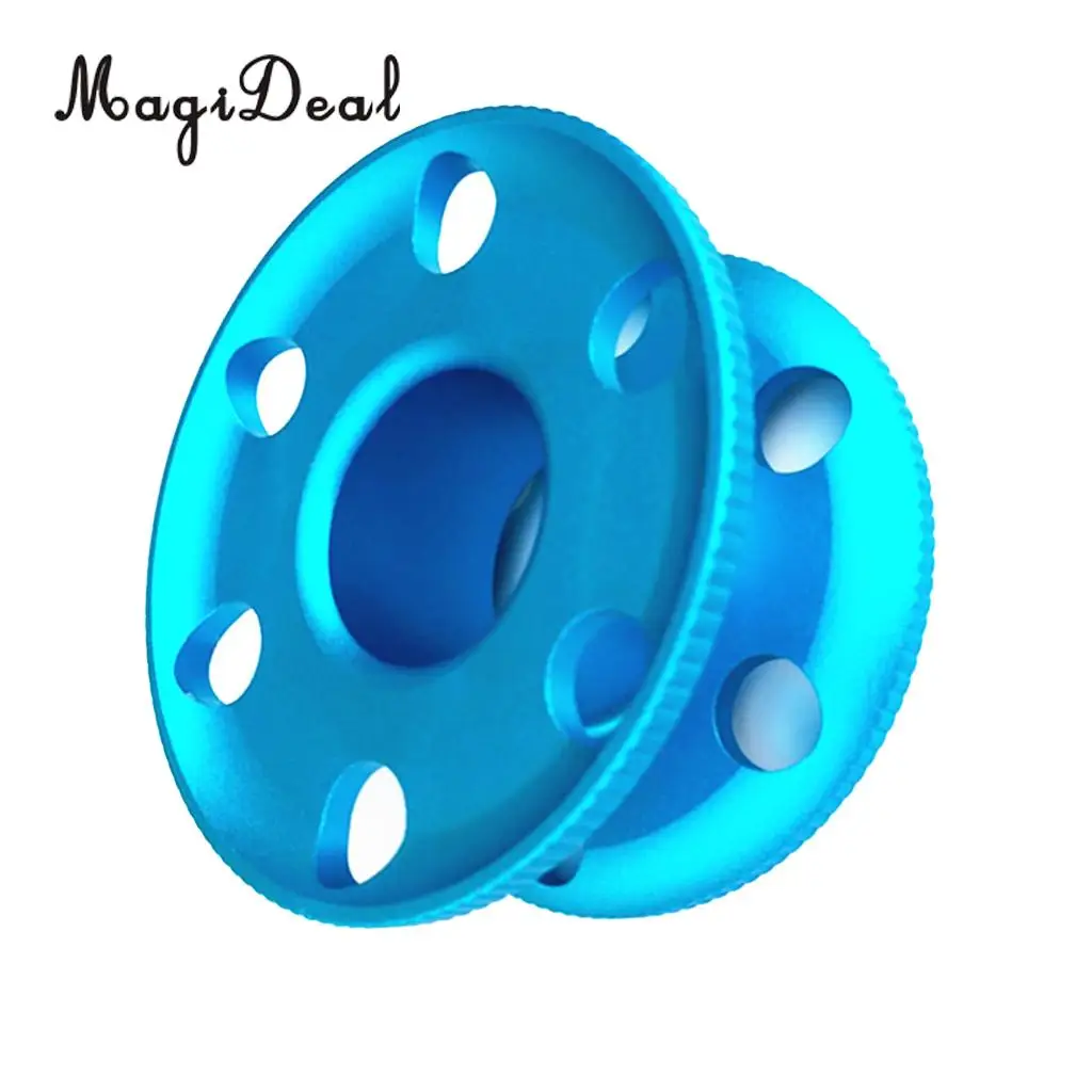Blue Performance Durable Aluminum Alloy Scuba Diver Snorkeling Finger Reel Compact Wreck Cave Diving Tech Guide Line Spool