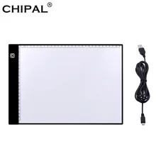 Chipal gráficos digitais tablet a4 desenho tablet led caixa de luz almofada eletrônico usb tracing arte cópia placa escrita pintura mesa