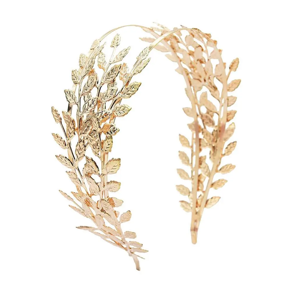 Lady Gold Leaf Tree Branch Crown wedding headbands for bride Forehead Hair Jewelry Wedding Accessories