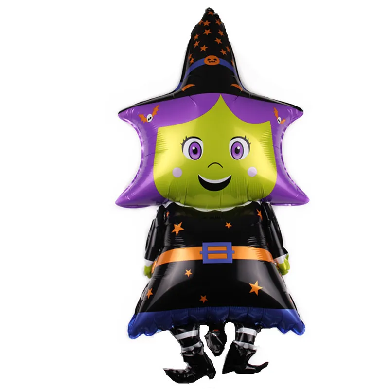 

1pc Large 98cm Witch Foil Balloons Halloween Decoration Helium Globos Halloween Decorations for Home Children's Inflatable Toy