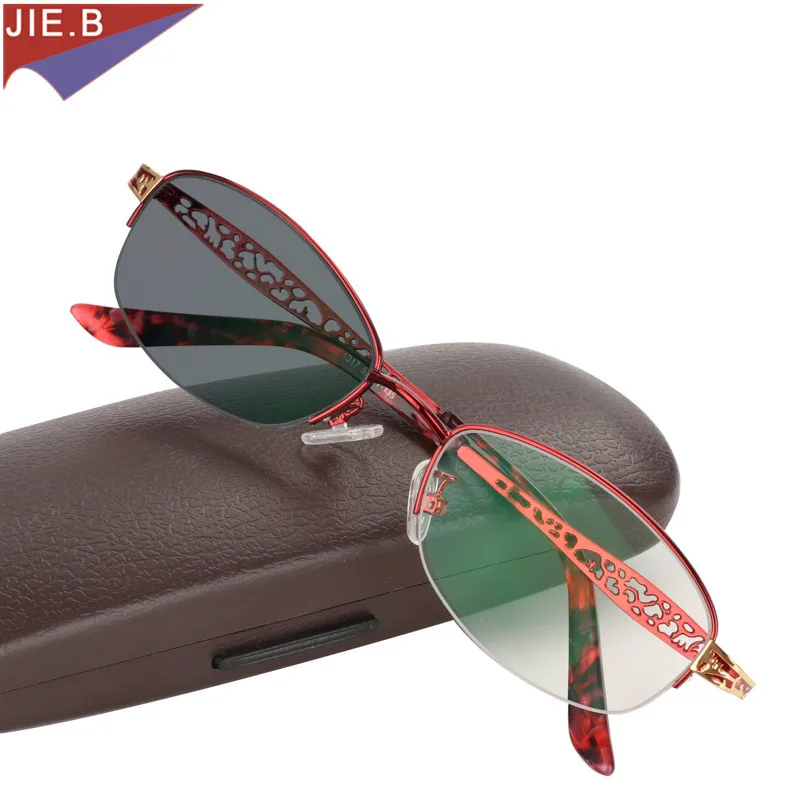 Ceny 2019 moda eleganckie kobiety przejście słońce okulary do czytania z fotochromem kobiety dioptrii okulary Presbyopic