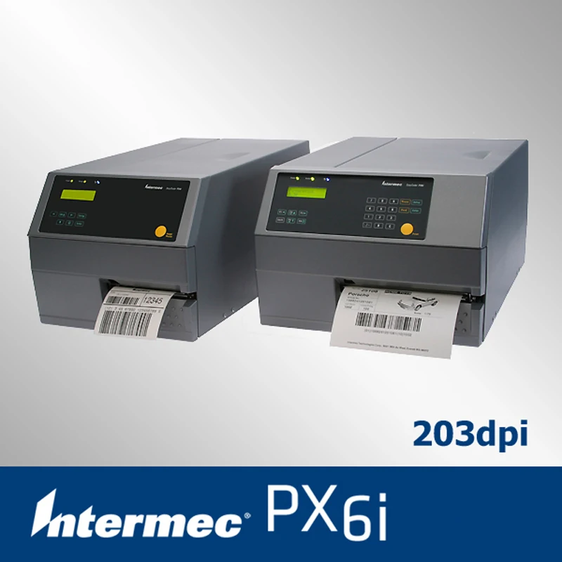 

Intermec px6i industrial sticker printer with multi optional accessories barcode printer support 170mm label and 600m ribbon