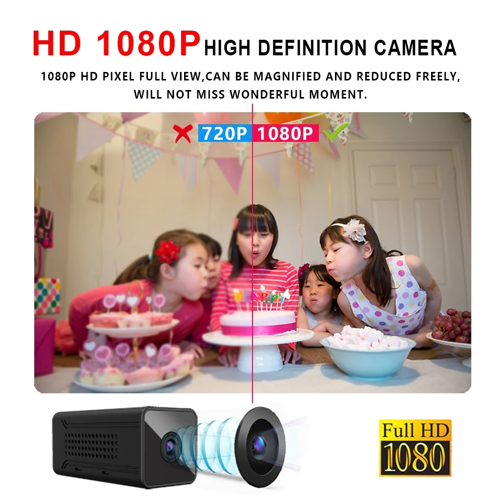 ZTour Q7H HD 1080P Мини Wi-Fi камера с ночным видением ALi Облачное хранилище беспроводная IP камера Max 128G