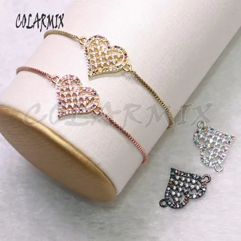 

12Pcs Colorful zircon charms Bracelet fashion chain bracelet jewelry gift for lady Fashion jewerly gift for lady9241