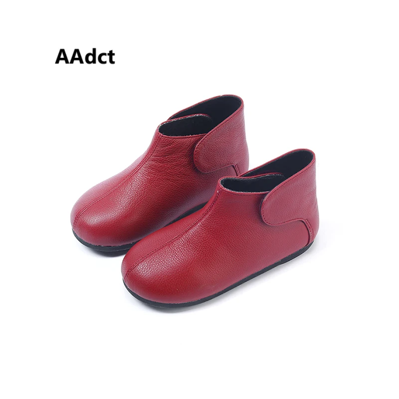 

AAdct princess girls boots cotton autumn winter little kids boots Brand High-quality Genuine leather children boots for girls