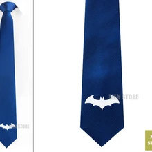 Прохладный Бэтмен Символ узор Для мужчин жаккардовые Тощий Узкие 2," галстук 6 см галстуки Свадебная вечеринка жениха галстук, запонки LK077M