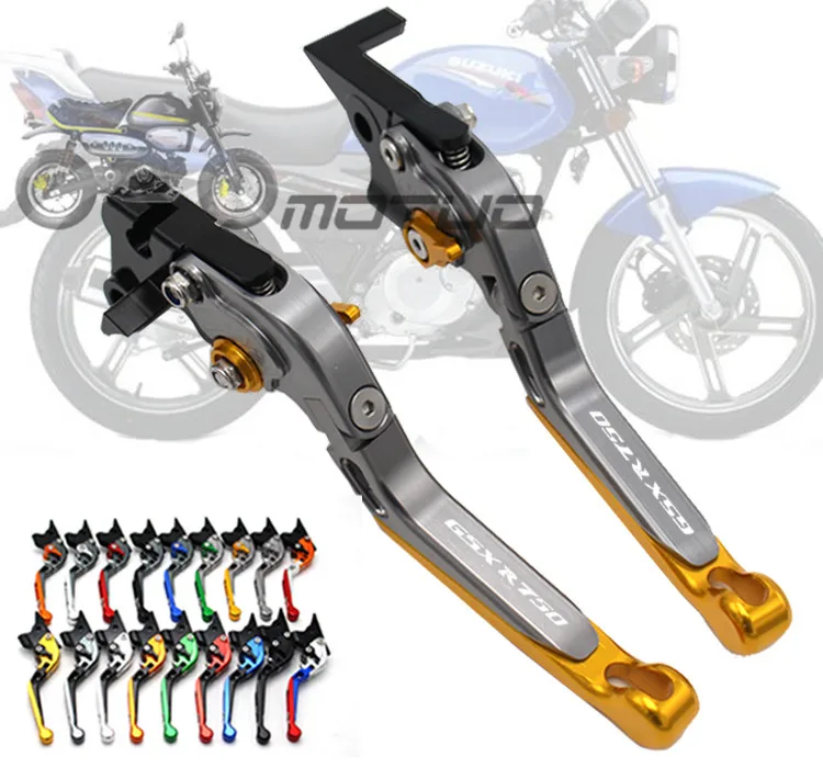 

Laser Logo CNC Folding Extendable Motorcycle Brake Clutch Levers For SUZUKI GSXR 600 GSXR 750 GSXR600 GSXR-750 2004 2005