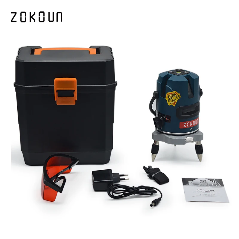 

EU plug 3 lines 360 rotary Self-leveling tilt functional Vertical & Horizontal Rotary Laser Level Self Leveling Measuring Tools
