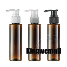 300 шт/партия 100 мл пластиковая ПЭТ коричневая бутылка насоса Избегайте света лосьон бутылочки с шампунем