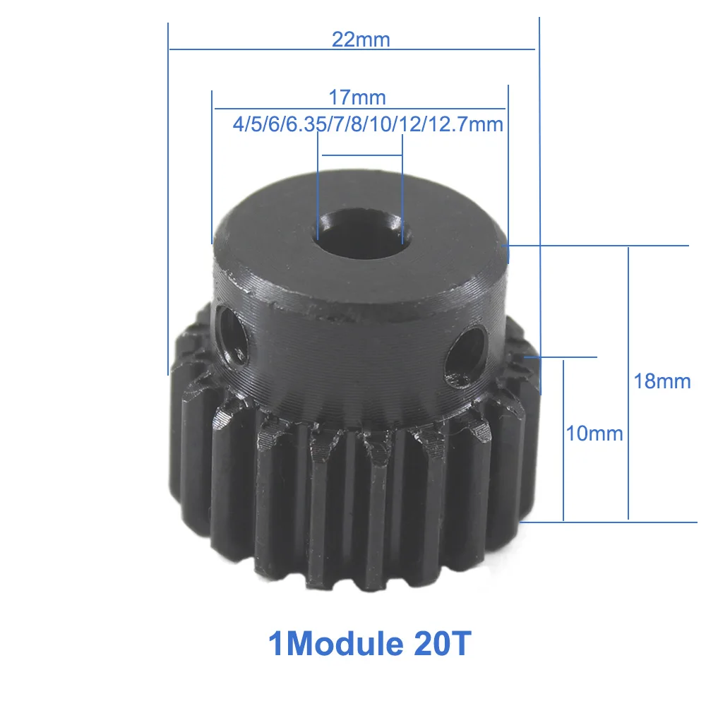 1 модуль 20T Шестерни колесо металла 45 Сталь Rc Шестерня Шестерни s шкив 4/5/6/6,35/7/8/10/12 мм внутренний диаметр пресс-форма-1 шт. 20 Зубы Шпоры Шестерни прямозубая шестирня