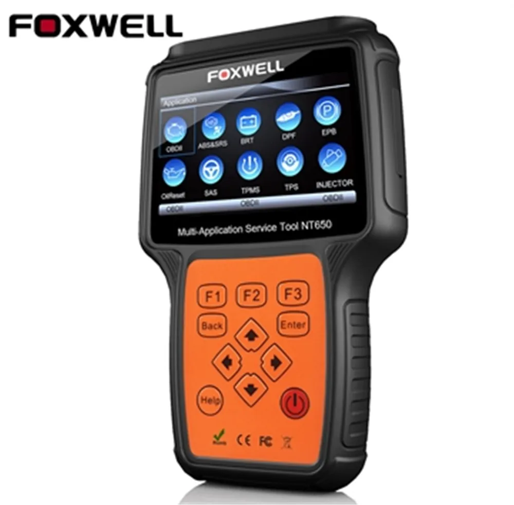 FOXWELL NT650 OBD2 автомобильный сканер Foxwell NT650 Elite поддержка ABS подушка безопасности SAS EPB DPF Сброс масла