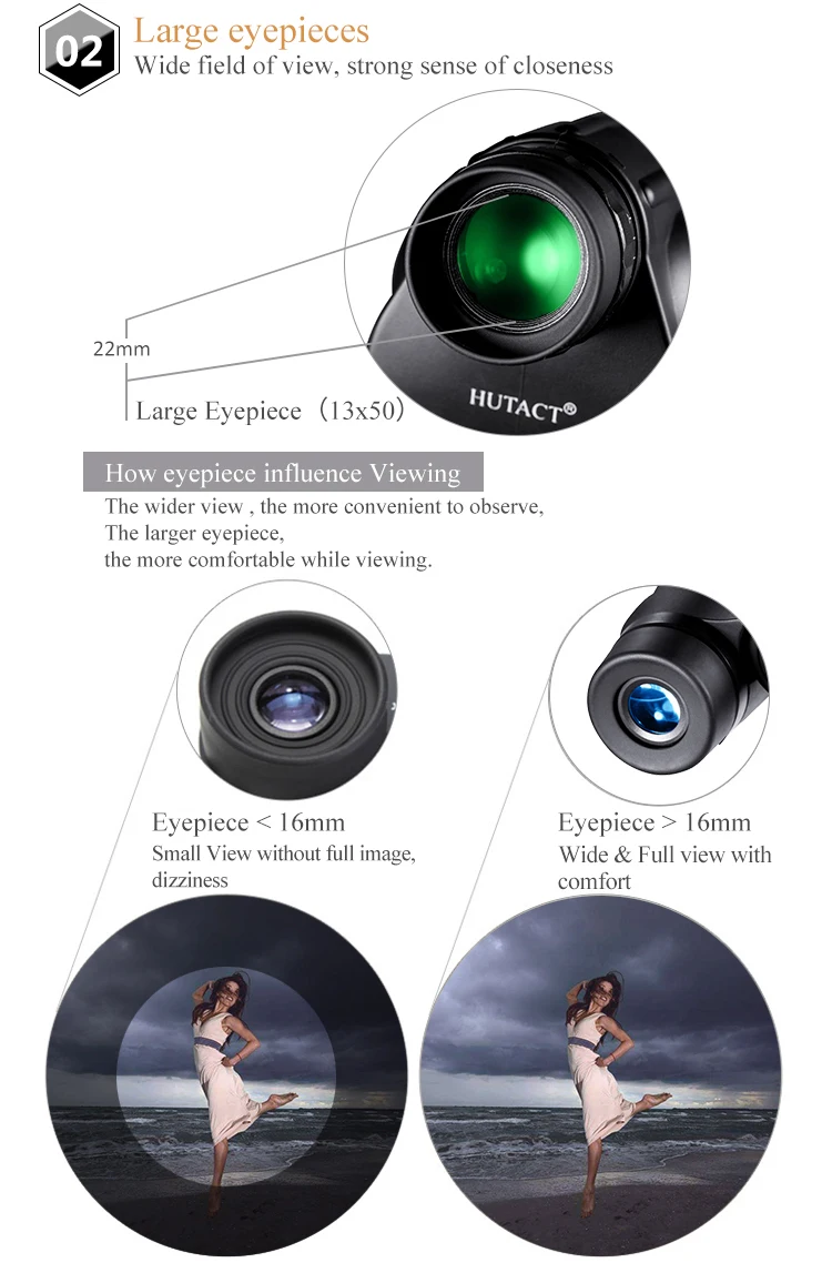 HUTACT 13x50 телескоп Монокуляр бинокль для наблюдения за птицами Профессиональный монокулярный держатель азот водонепроницаемый Оптический Портативный
