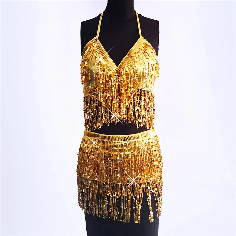 Karlofea женское сексуальное платье из двух частей с блестками и бахромой, модное мини-платье с открытой спиной и кисточками для сцены, блестящее Клубное платье для шоу