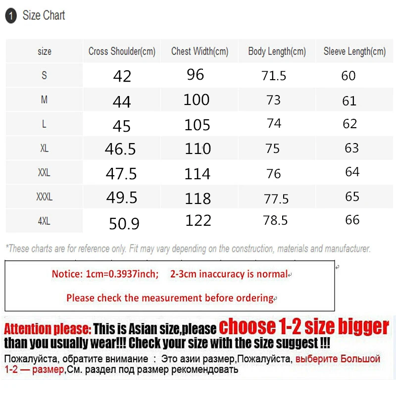 Slim Fit Dress Shirt Size Chart